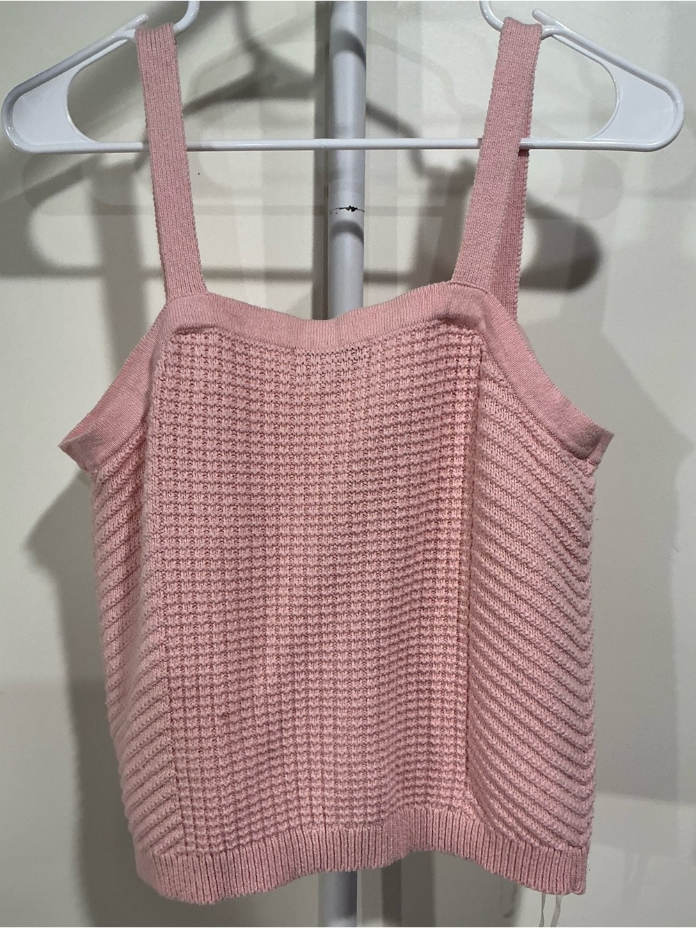 Sandy Liang Pink Ribbed Square-Neck Tank - Picture 6 of 6